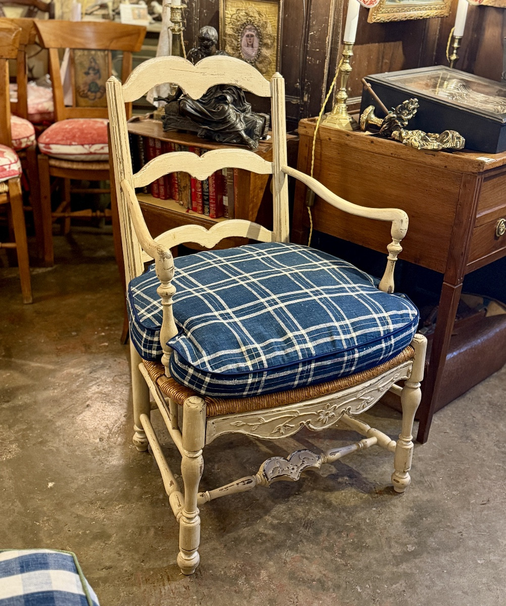 Fauteuil Provençal Du XVIIIe Siècle, Modèle Arlésien