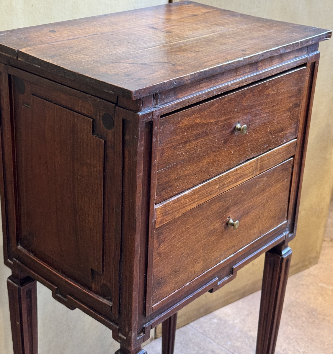 Small Louis XVI Period Bedside Table Or Flying Table-photo-2