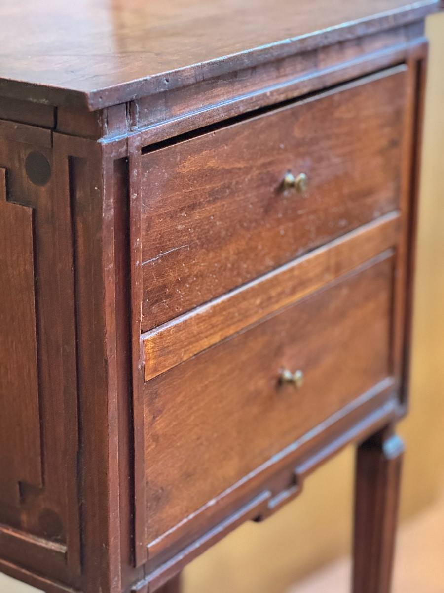 Small Louis XVI Period Bedside Table Or Flying Table-photo-3