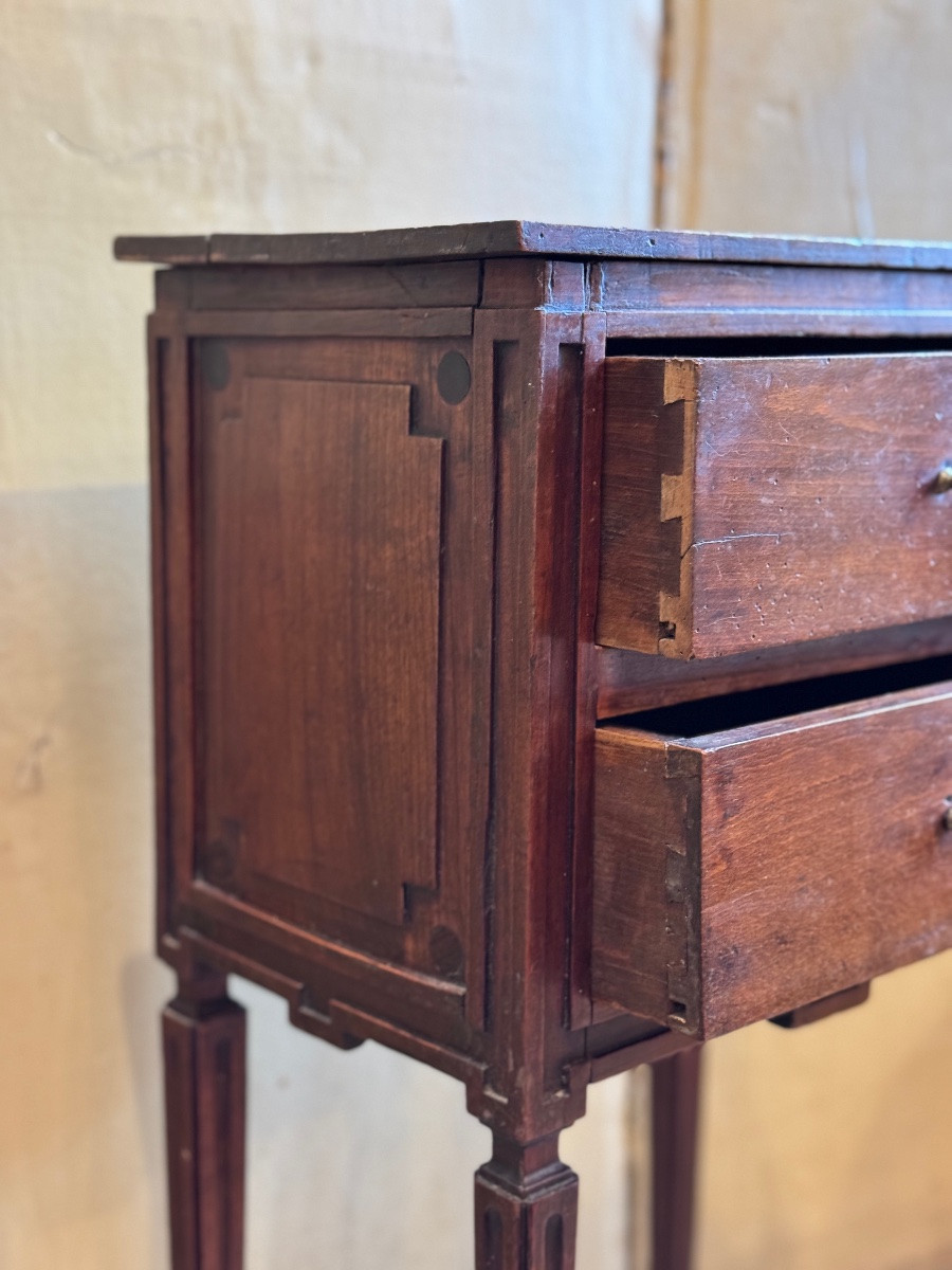 Small Louis XVI Period Bedside Table Or Flying Table-photo-8