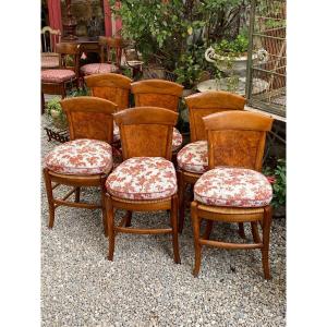 6 Early 19th Walnut Chairs