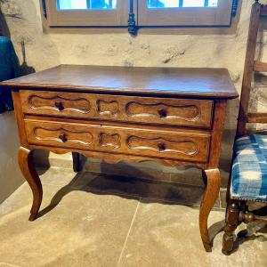 Rare Small Console With Two Drawers 18th 