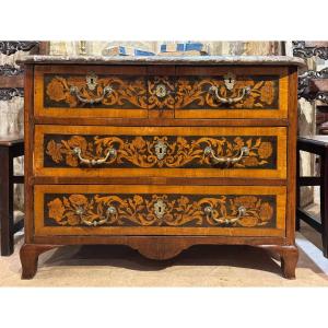 18th Century Marquetry Chest Of Drawers