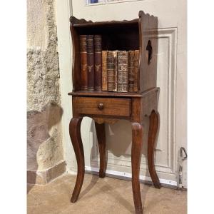 Antique Walnut Bedside Table – 18th Century