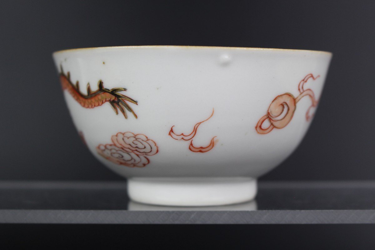 Yongzheng Iron Red And Gilt Dragon Cup And Saucers Qing Dynasty 18th Century -photo-3