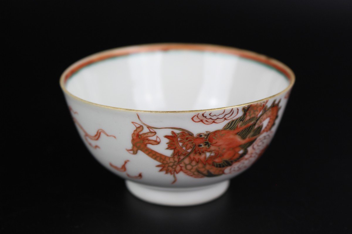 Yongzheng Iron Red And Gilt Dragon Cup And Saucers Qing Dynasty 18th Century -photo-5