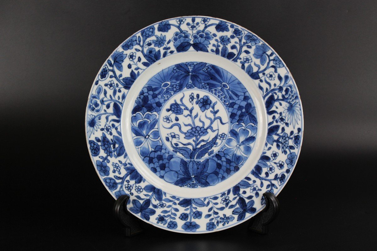 Chinese Porcelain Sish Kangxi / Yongzheng 18th Century Blue And White Plate