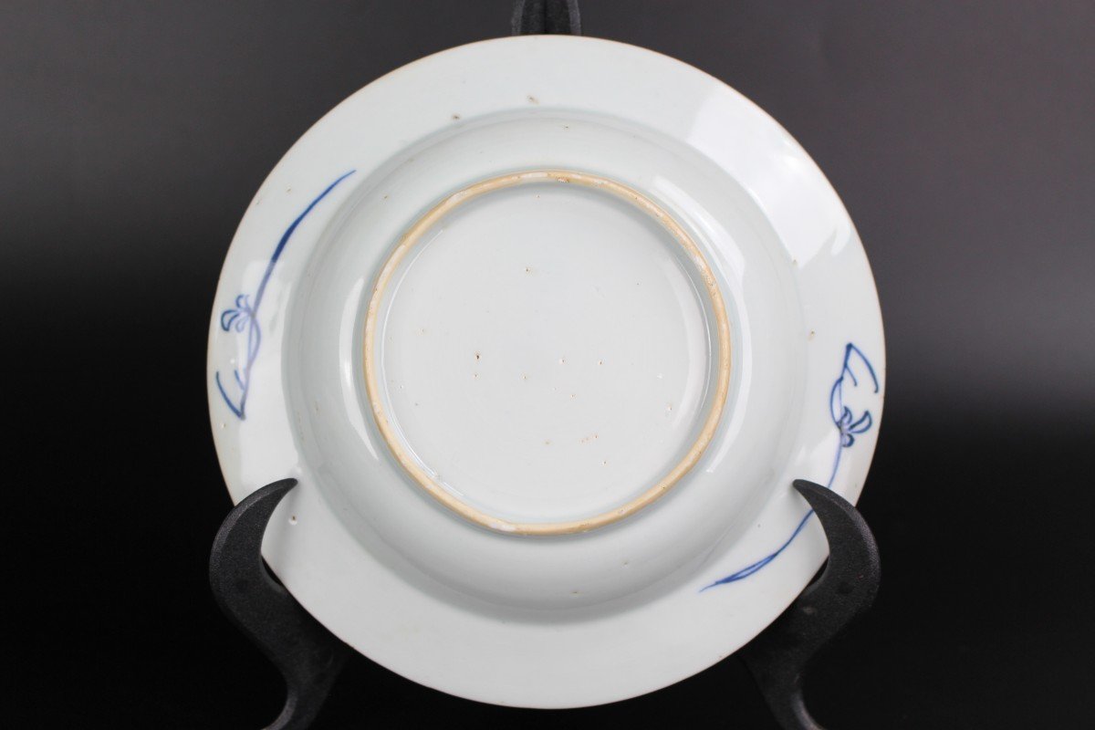 Chinese Porcelain Yongzheng Qianlong Plates 4x Blue And White Qing Dynasty Antique 18th Century-photo-2