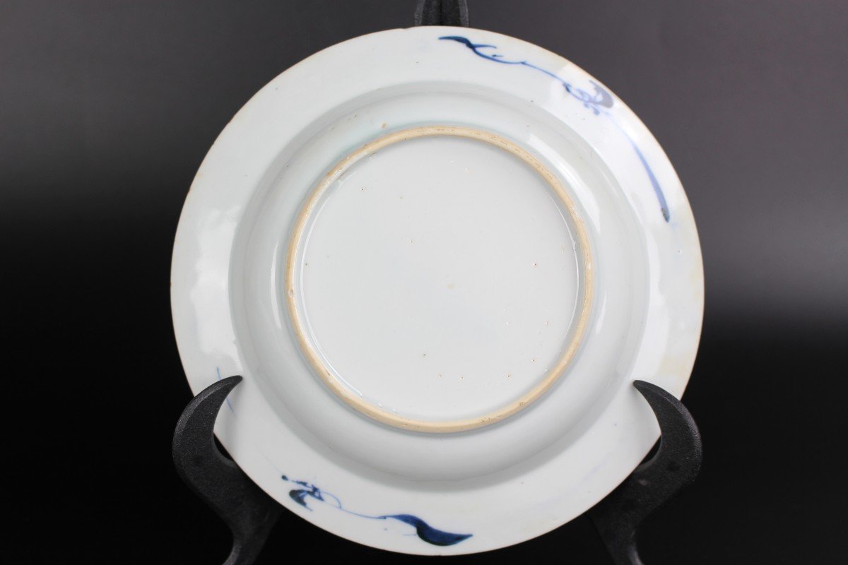 Chinese Porcelain Yongzheng Qianlong Plates 4x Blue And White Qing Dynasty Antique 18th Century-photo-7