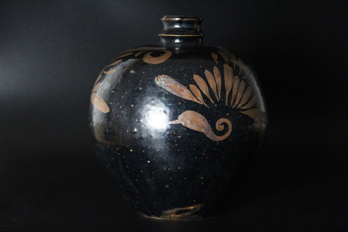 Northern Song Dynasty To Jin Dynasty Wine Jar Chinese Ceramics Henan Russet Painted Antique Pot-photo-5