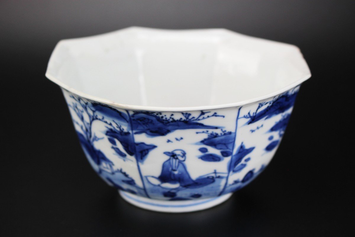 Chinese Porcelain Wanli Transitional Bowl Blue & White Ming Dynasty Tianqi Antique 16 / 17th C-photo-6