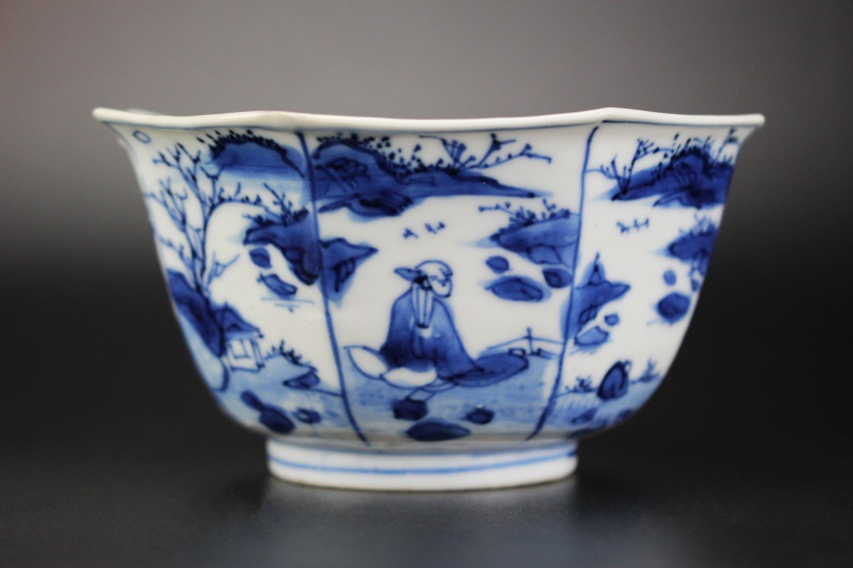 Chinese Porcelain Wanli Transitional Bowl Blue & White Ming Dynasty Tianqi Antique 16 / 17th C