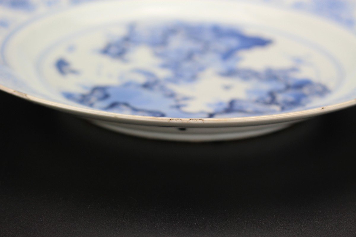 Chinese Porcelain Master Of The Rocks Dish Kangxi Blue And White Qing Dynasty Antique 17th C-photo-2