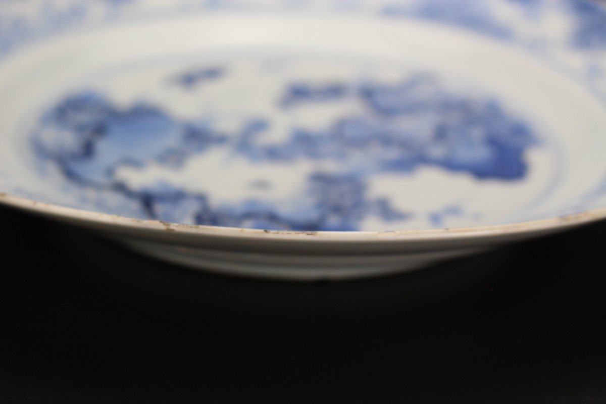 Chinese Porcelain Master Of The Rocks Dish Kangxi Blue And White Qing Dynasty Antique 17th C-photo-3