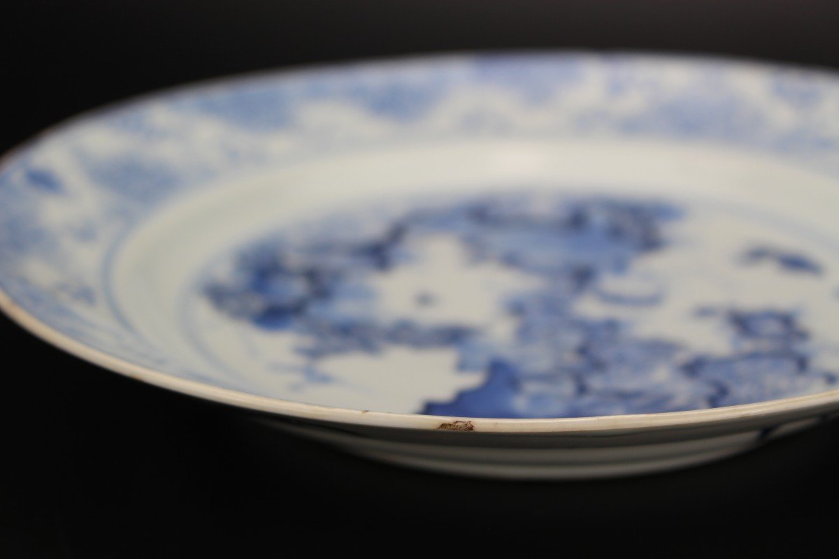 Chinese Porcelain Master Of The Rocks Dish Kangxi Blue And White Qing Dynasty Antique 17th C-photo-5