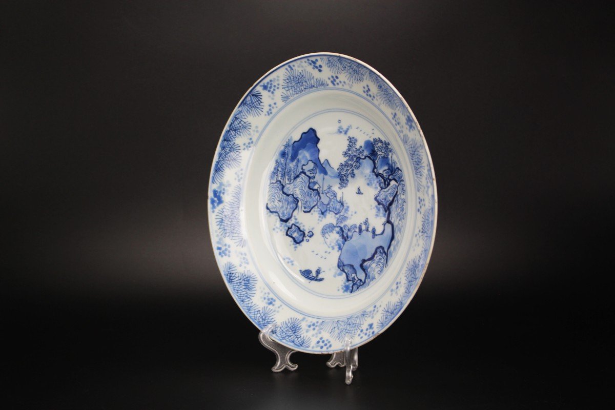 Chinese Porcelain Master Of The Rocks Dish Kangxi Blue And White Qing Dynasty Antique 17th C-photo-7