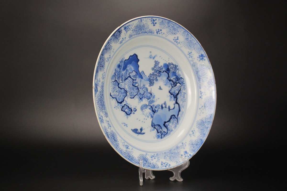 Chinese Porcelain Master Of The Rocks Dish Kangxi Blue And White Qing Dynasty Antique 17th C-photo-8