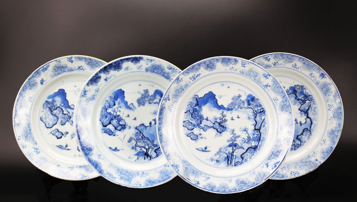 Chinese Porcelain Master Of The Rocks Dish Kangxi Blue And White Qing Dynasty Antique 17th C-photo-4