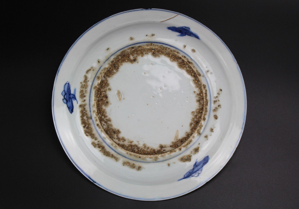 Chinese Porcelain Tianqi / Chongzheng Dish Blue And White Ming Dynasty Antique 17th Century Pla-photo-4
