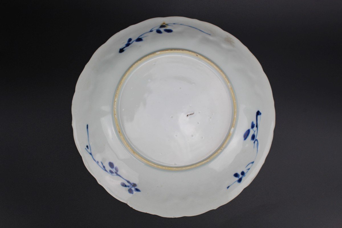 Five Chinese Porcelain Kangxi Plates Blue And White Qing Dynasty Antique 18th Century Dishes-photo-4