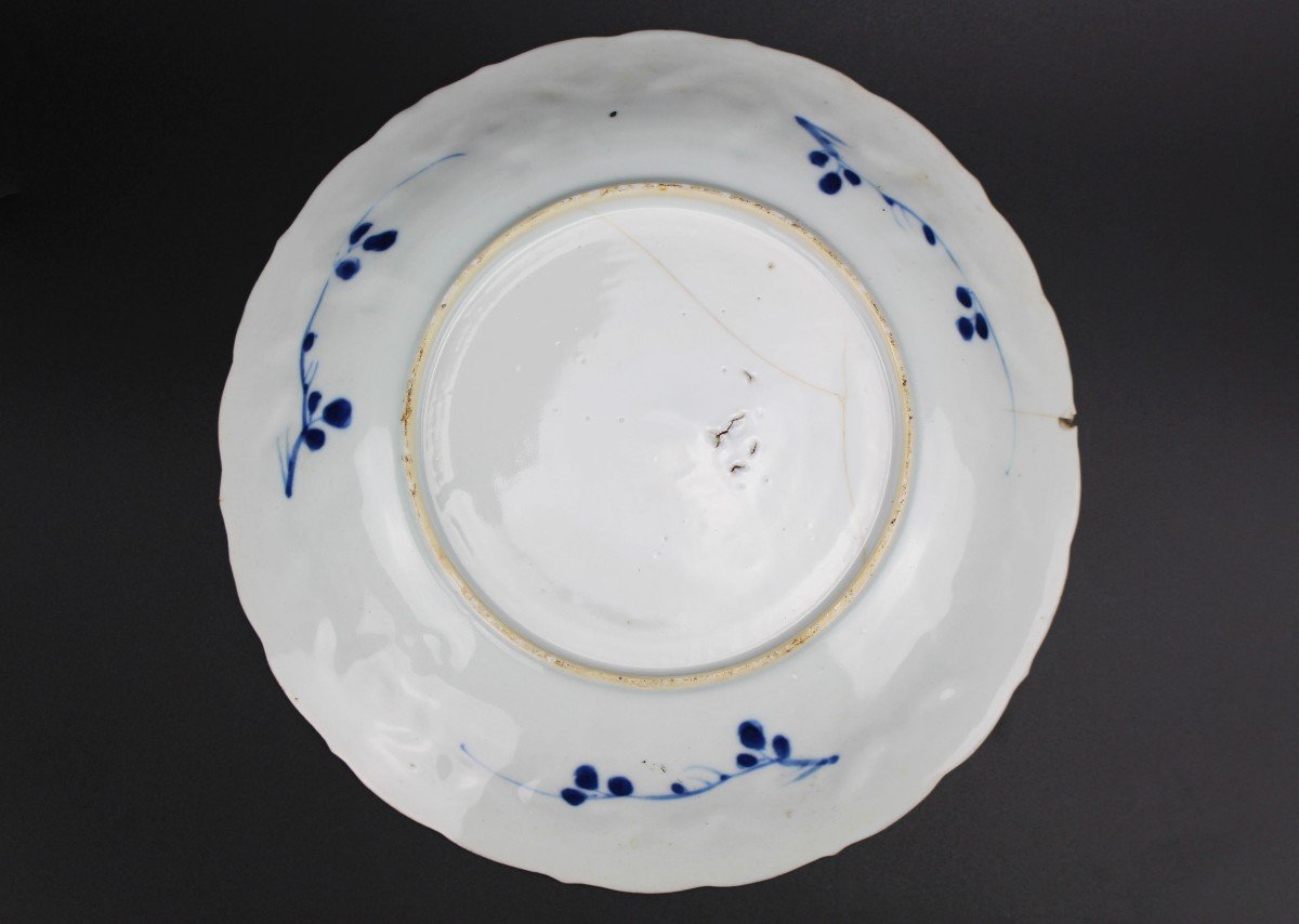 Five Chinese Porcelain Kangxi Plates Blue And White Qing Dynasty Antique 18th Century Dishes-photo-8