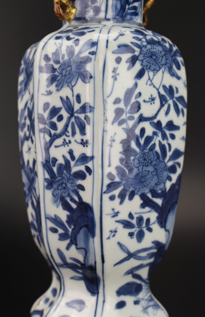 Chinese Porcelain Kangxi Vases 3x Blue And White Qing Dynasty Antique 18th Century 'longevity' -photo-5