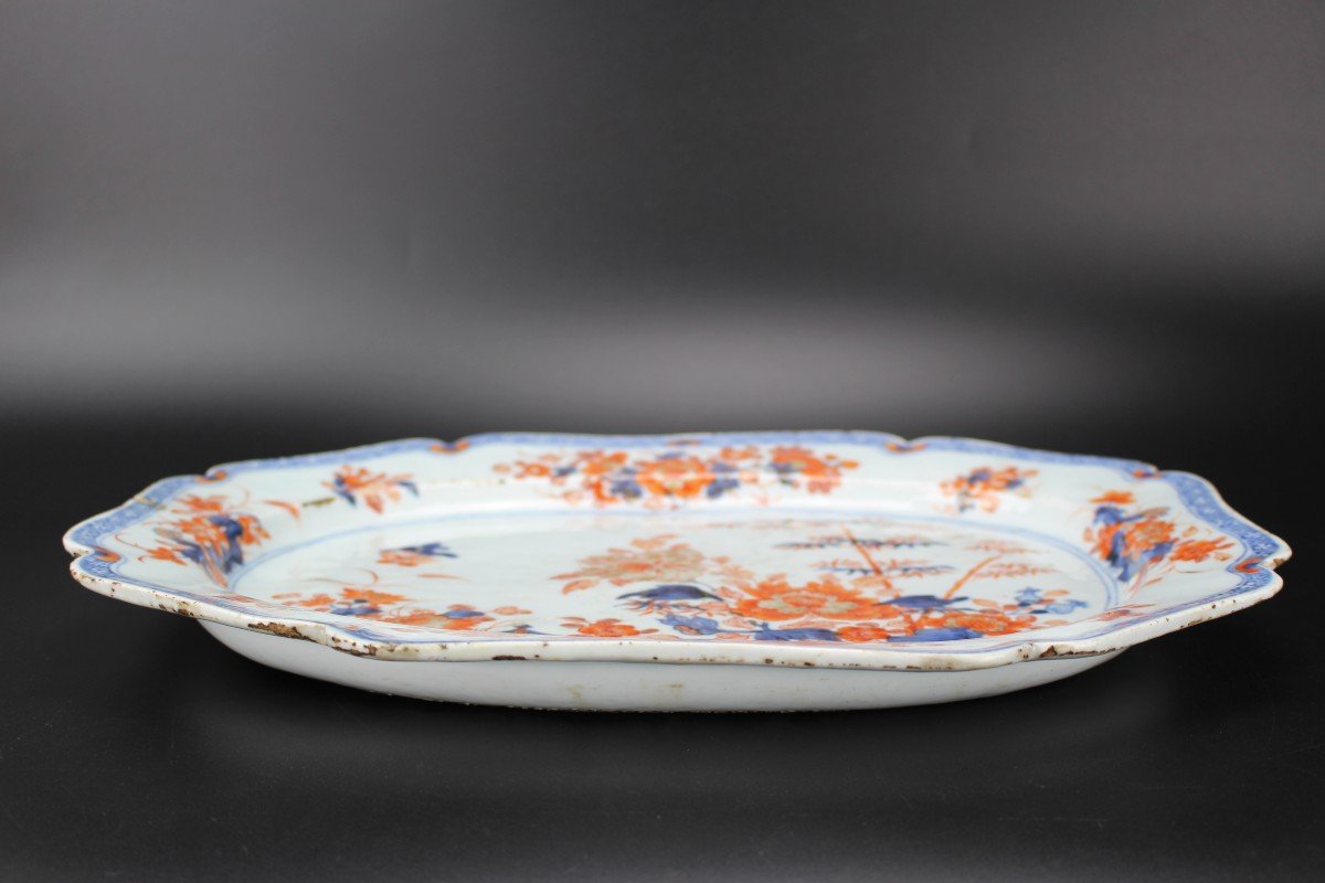 Chinese Porcelain Kangxi Imari Plate Antique Qing Dynasty 18th Century Chinese Export Platter-photo-4