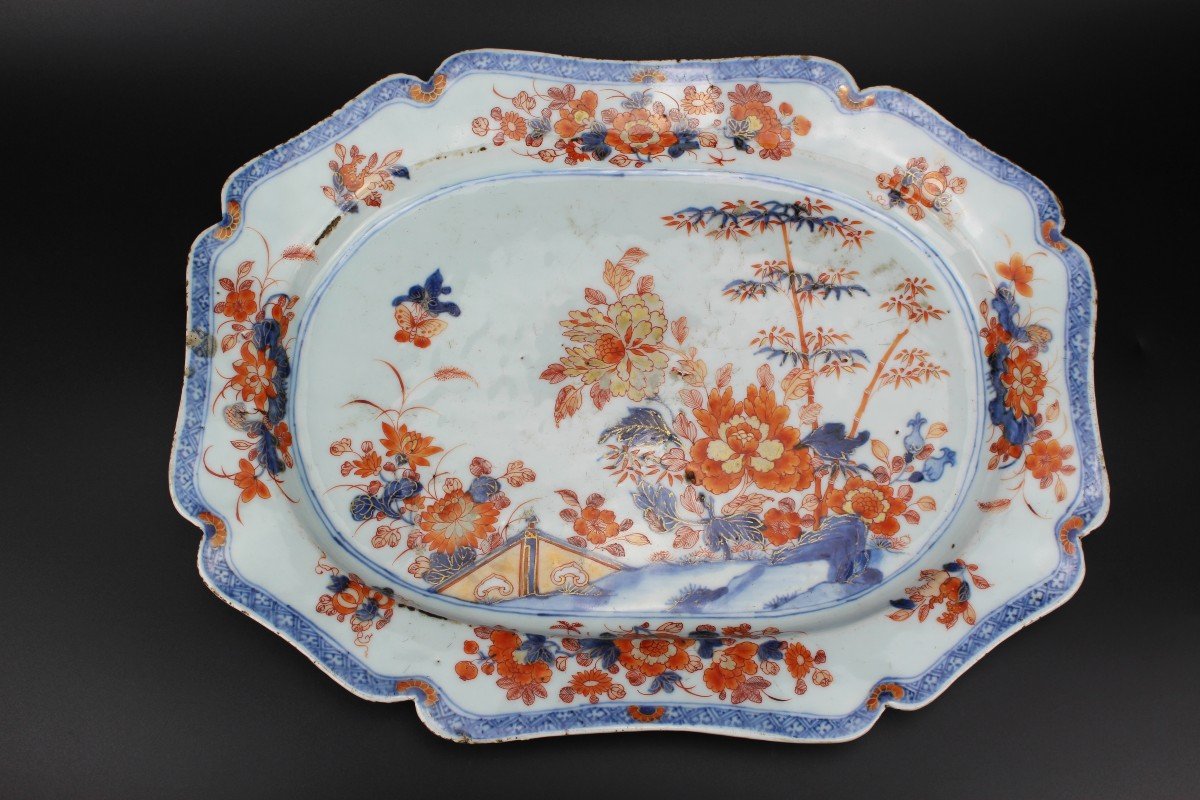 Chinese Porcelain Kangxi Imari Plate Antique Qing Dynasty 18th Century Chinese Export Platter