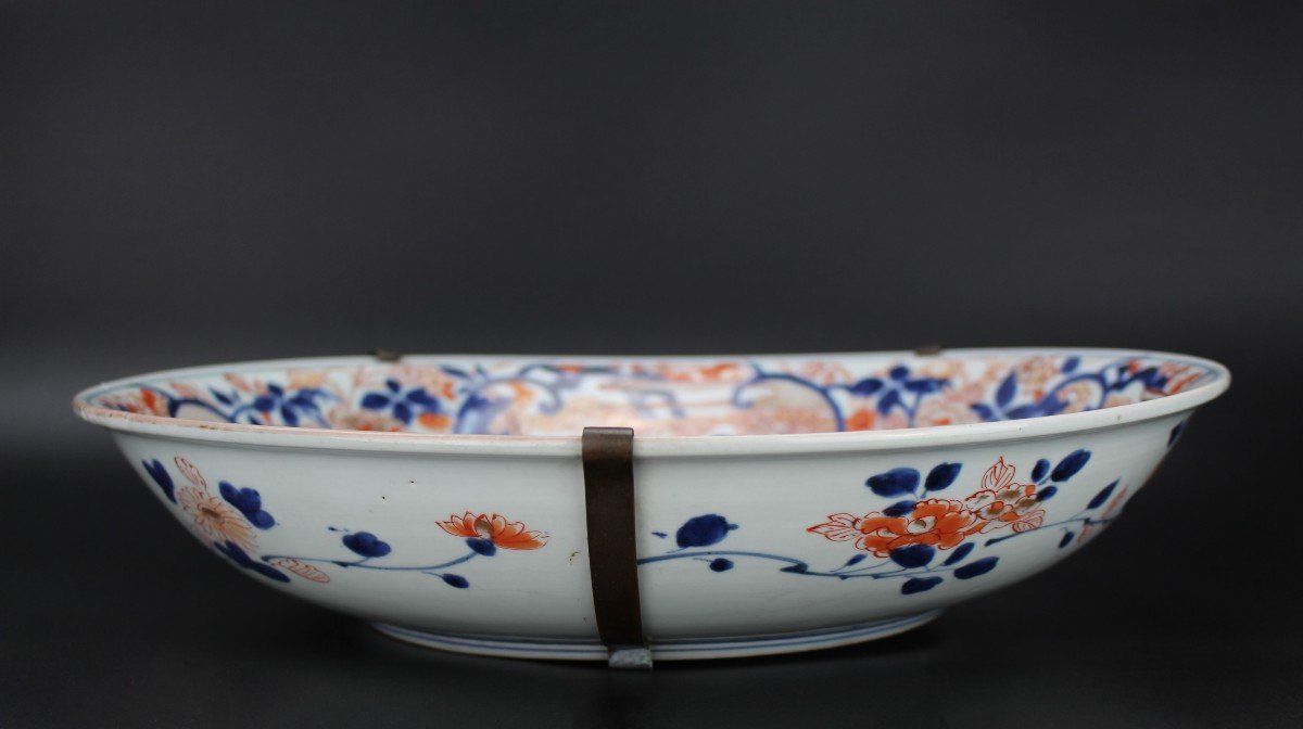 Grande Assiette En Porcelaine Japonaise De La Période Edo 40 Cm, Ancienne, Début XVIIIe Siècle,-photo-3