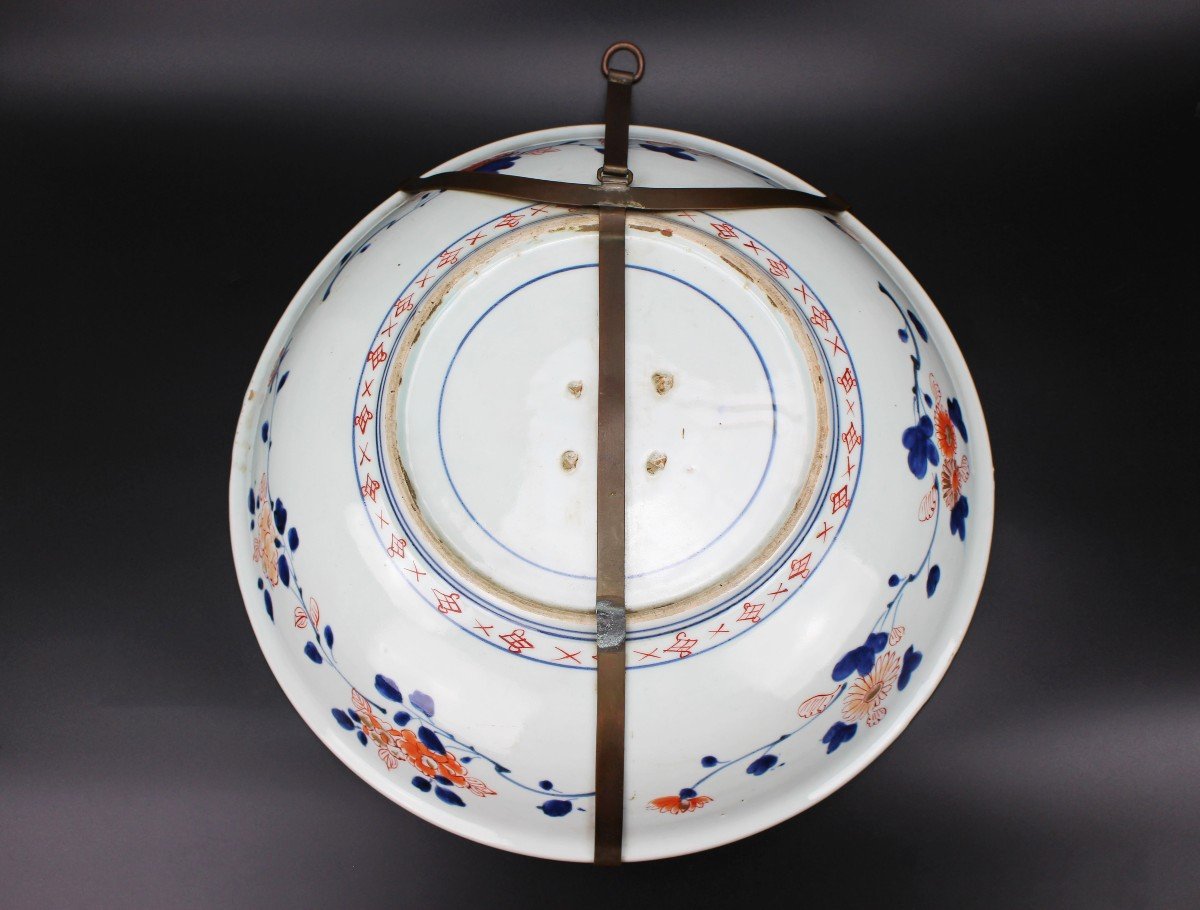 Grande Assiette En Porcelaine Japonaise De La Période Edo 40 Cm, Ancienne, Début XVIIIe Siècle,-photo-5