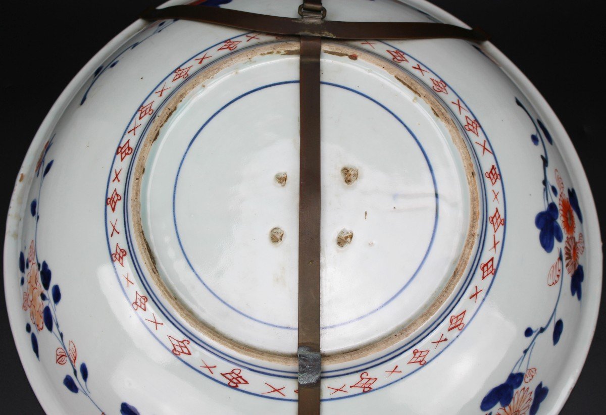 Grande Assiette En Porcelaine Japonaise De La Période Edo 40 Cm, Ancienne, Début XVIIIe Siècle,-photo-6