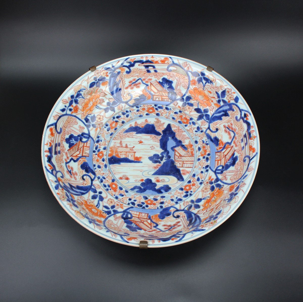 Grande Assiette En Porcelaine Japonaise De La Période Edo 40 Cm, Ancienne, Début XVIIIe Siècle,-photo-8