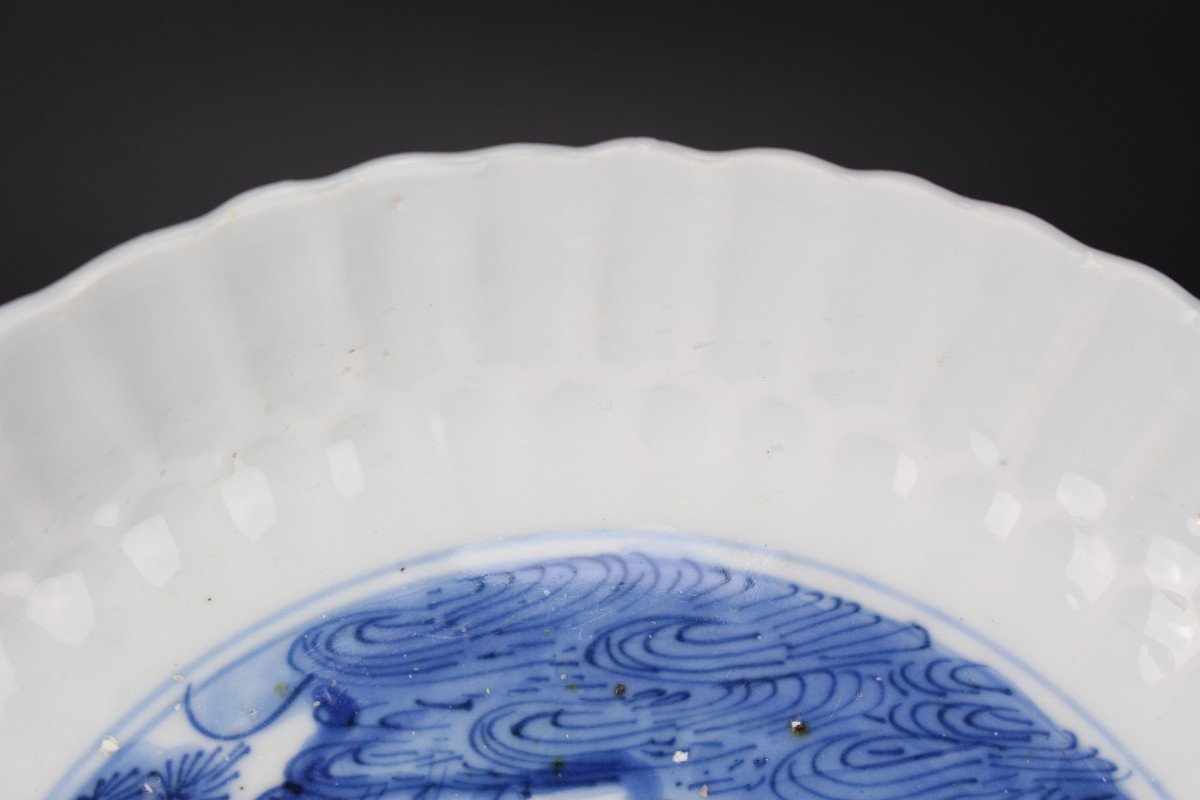 Chinese Porcelain Wanli Kraak Plate Blue And White Ming Dynasty Export Dish 16th / 17th Century-photo-2