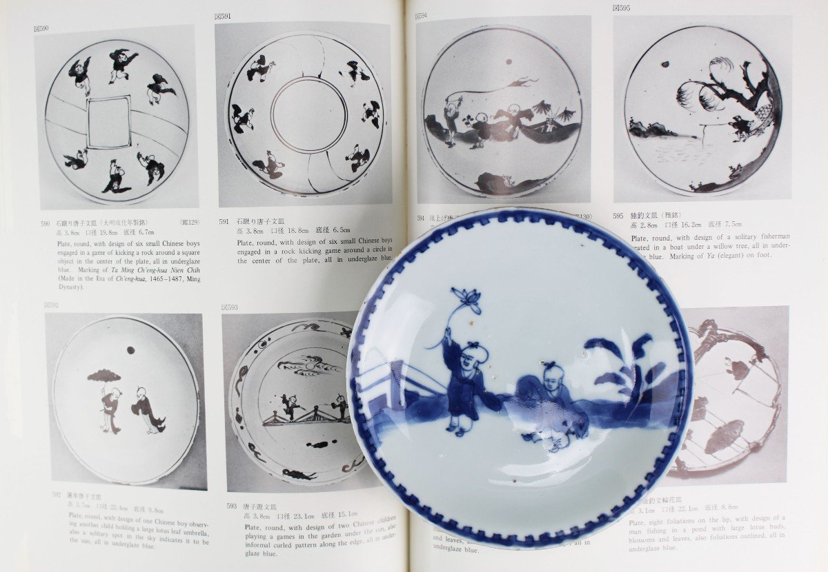 Chinese Porcelain Tianqi Ko Sometsuke Dish Blue And White Ming Dynasty 17th Century Plate-photo-2