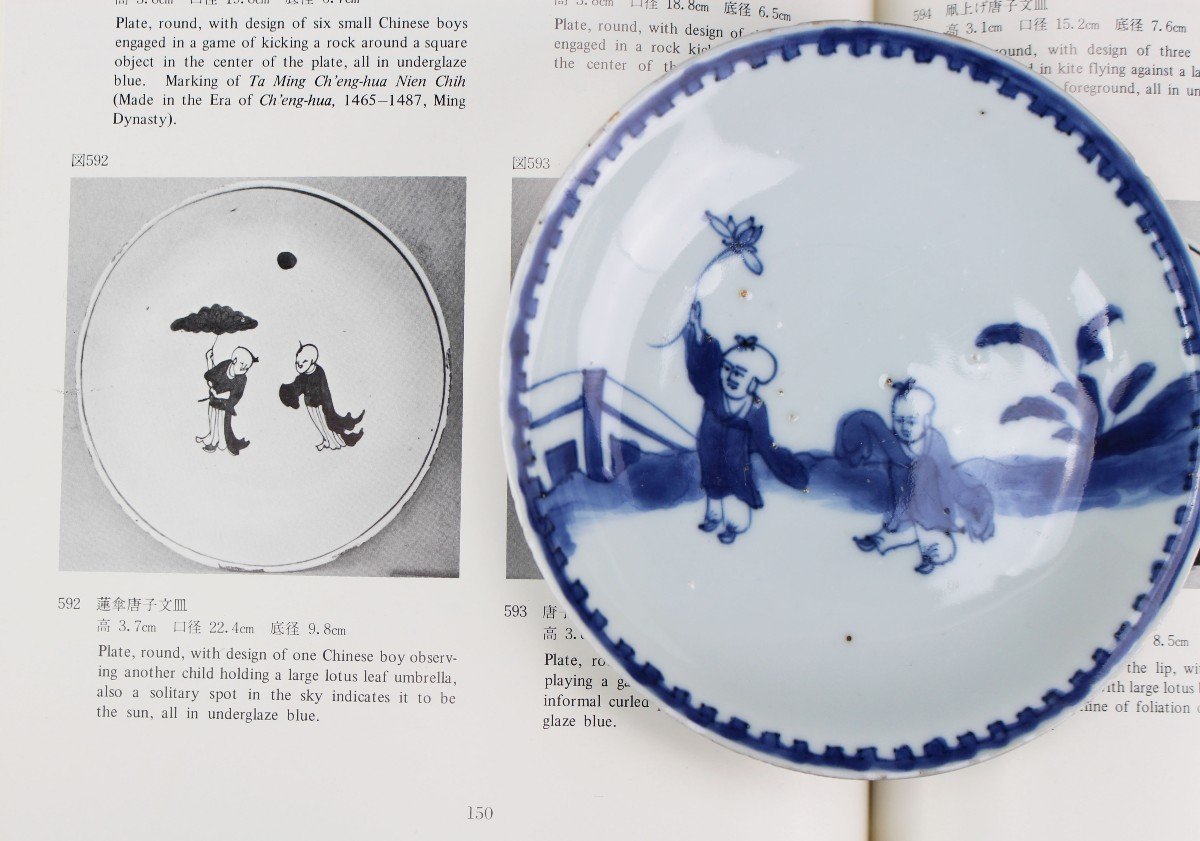 Chinese Porcelain Tianqi Ko Sometsuke Dish Blue And White Ming Dynasty 17th Century Plate-photo-3