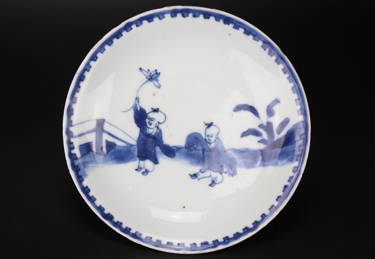 Chinese Porcelain Tianqi Ko Sometsuke Dish Blue And White Ming Dynasty 17th Century Plate-photo-4