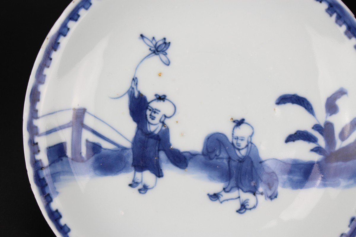 Chinese Porcelain Tianqi Ko Sometsuke Dish Blue And White Ming Dynasty 17th Century Plate-photo-1