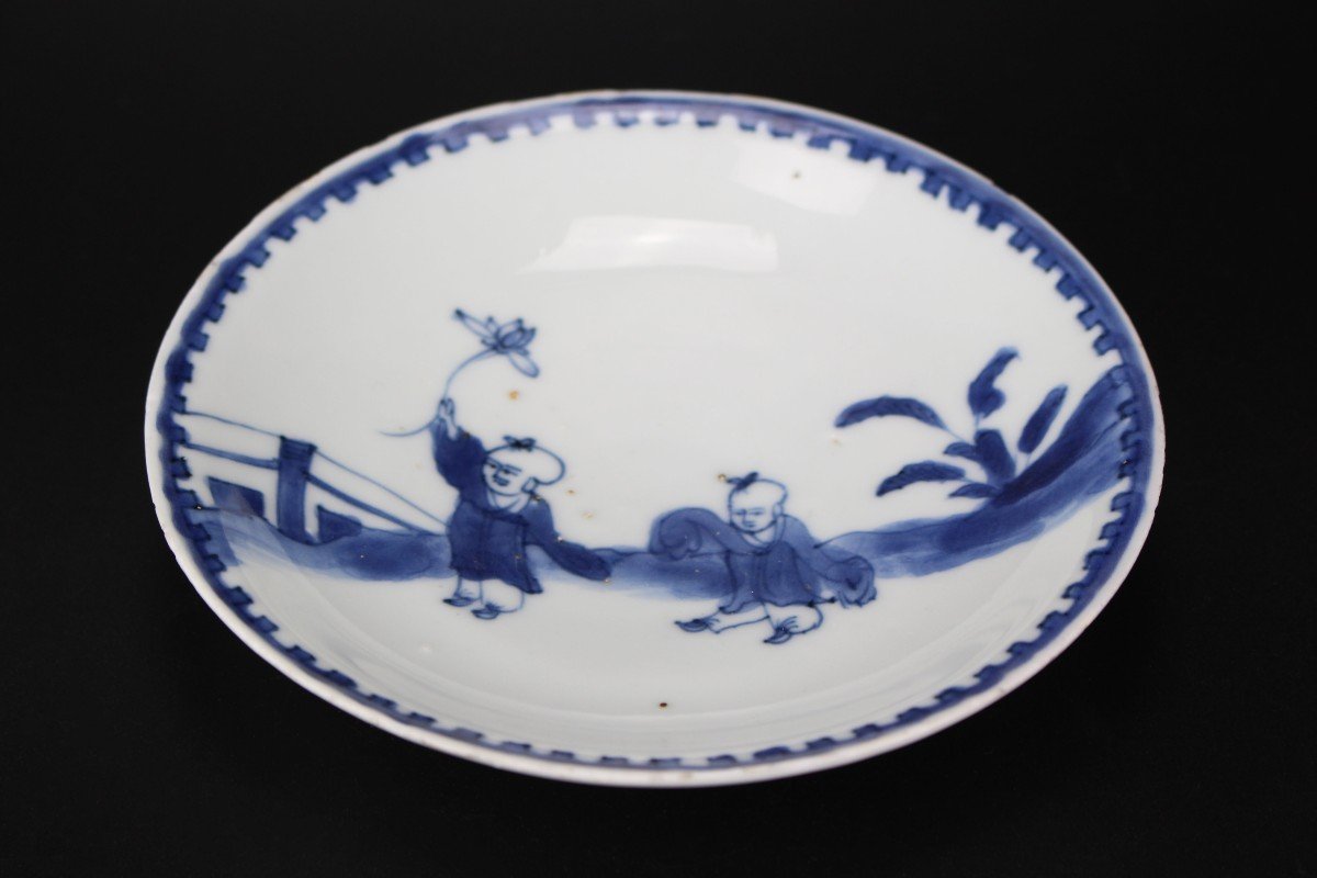 Chinese Porcelain Tianqi Ko Sometsuke Dish Blue And White Ming Dynasty 17th Century Plate-photo-2