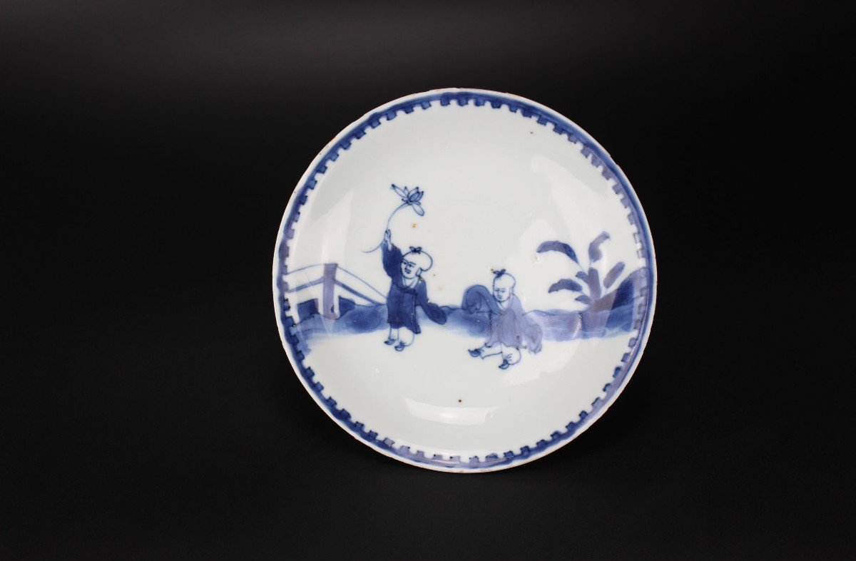 Chinese Porcelain Tianqi Ko Sometsuke Dish Blue And White Ming Dynasty 17th Century Plate-photo-7