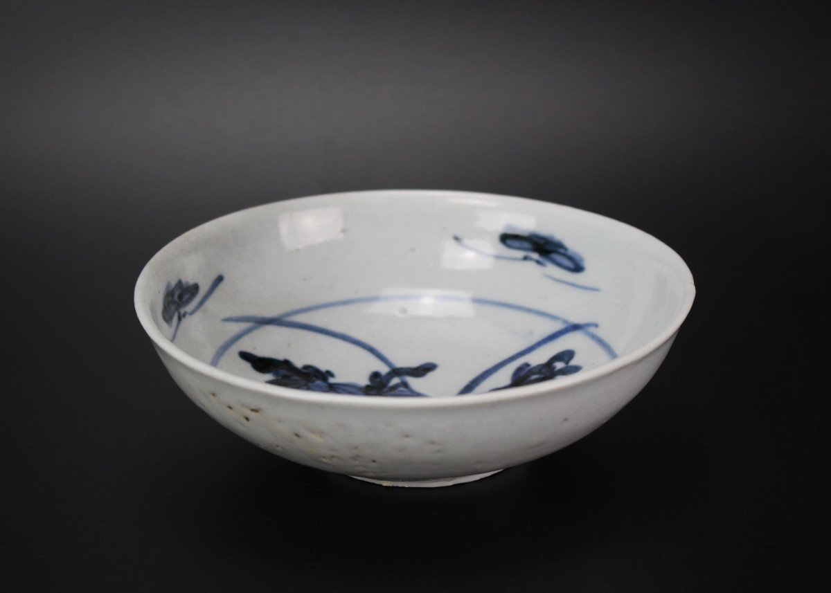 Plat En Porcelaine Japonaise Bleu Et Blanc Shoki Imari Période Edo Antique XVIIe Siècle -photo-6