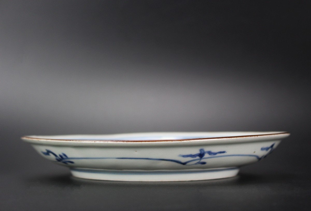 Plat En Porcelaine Japonaise Bleu Et Blanc époque Edo (1603-1868) XVIIe Siècle / XVIIIe siècle-photo-3