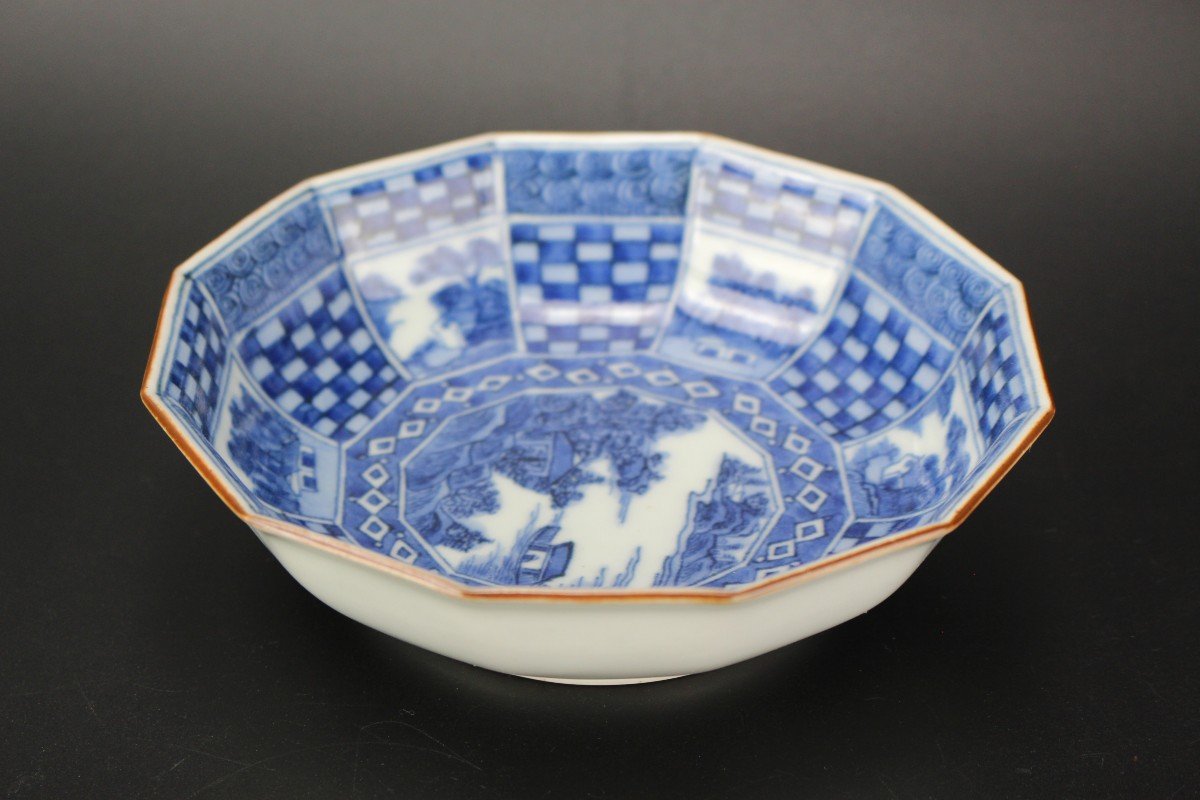 Japanese Porcelain Blue And White Bowl Tenmei Period (1781-1789) Marked Late 17th Century Dish-photo-8