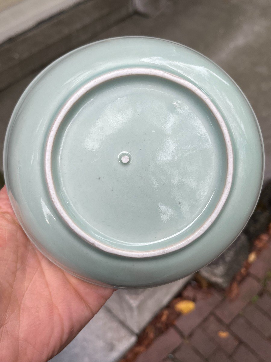 Plats Kakiemon En Porcelaine Japonaise 5x Période Edo 17e Siècle / 18e Siècle Celadon Bols-photo-3