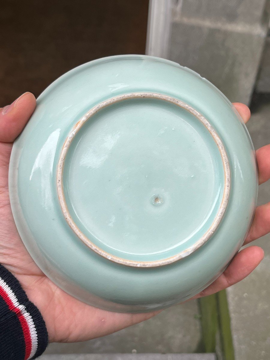 Plats Kakiemon En Porcelaine Japonaise 5x Période Edo 17e Siècle / 18e Siècle Celadon Bols-photo-5