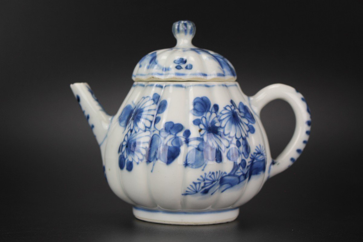 Kangxi Chinese Export Porcelain Blue And White 18th Century Qing Dynasty Teapot Asian Ceramics-photo-2