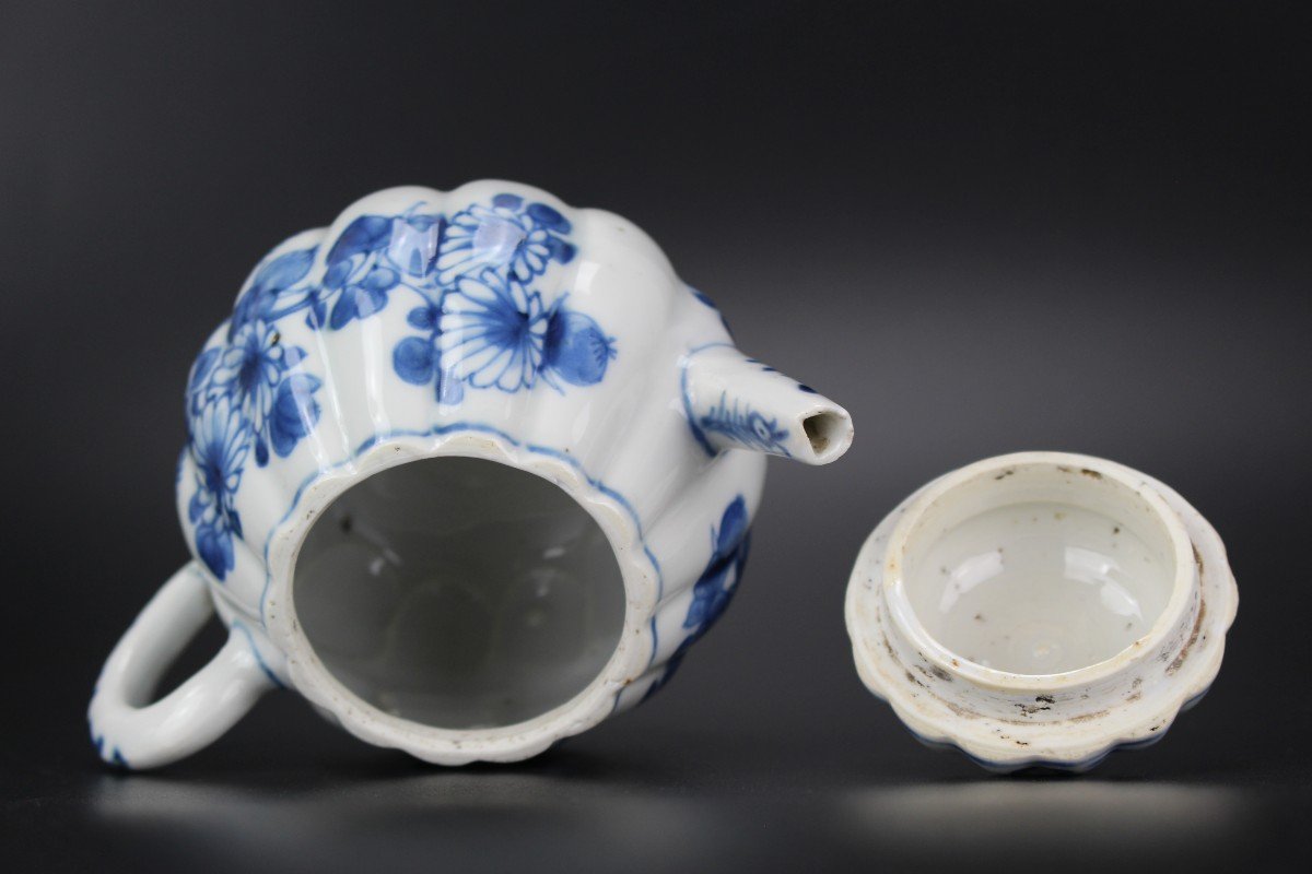 Kangxi Chinese Export Porcelain Blue And White 18th Century Qing Dynasty Teapot Asian Ceramics-photo-2