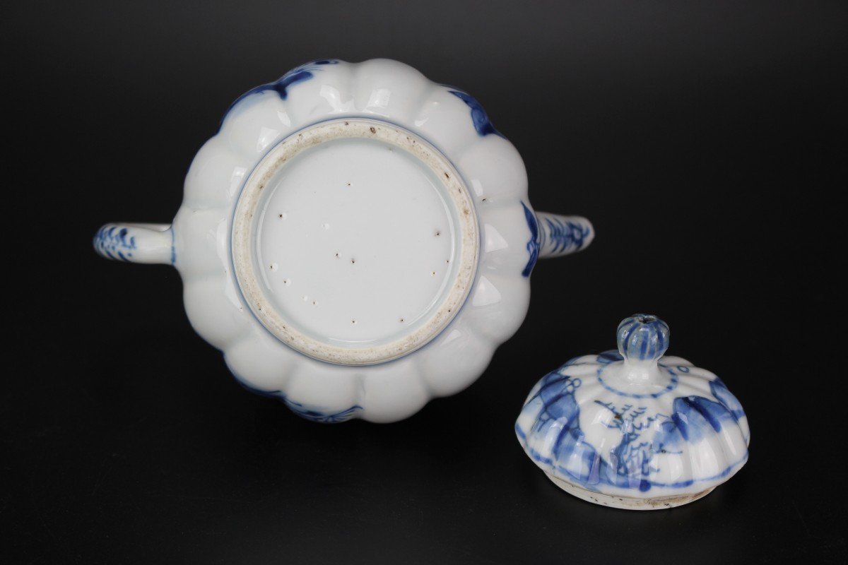 Kangxi Chinese Export Porcelain Blue And White 18th Century Qing Dynasty Teapot Asian Ceramics-photo-3