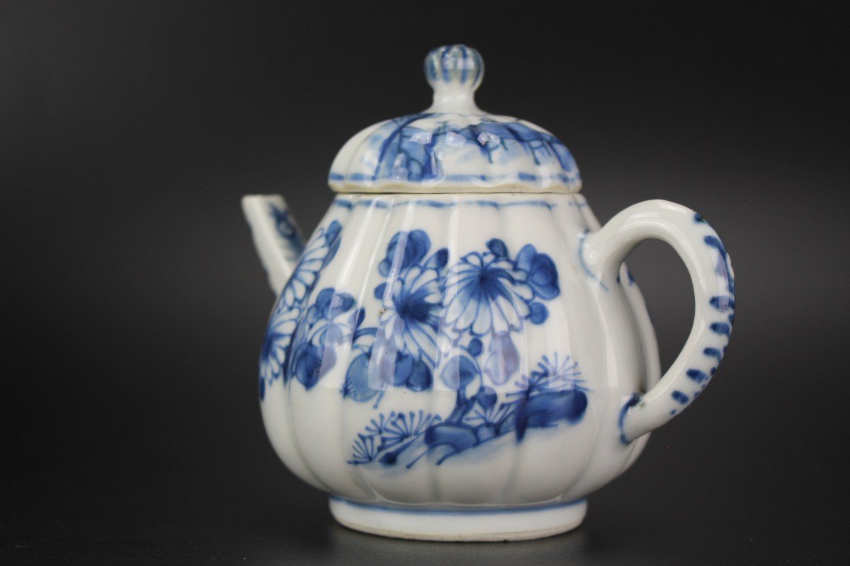 Kangxi Chinese Export Porcelain Blue And White 18th Century Qing Dynasty Teapot Asian Ceramics-photo-5