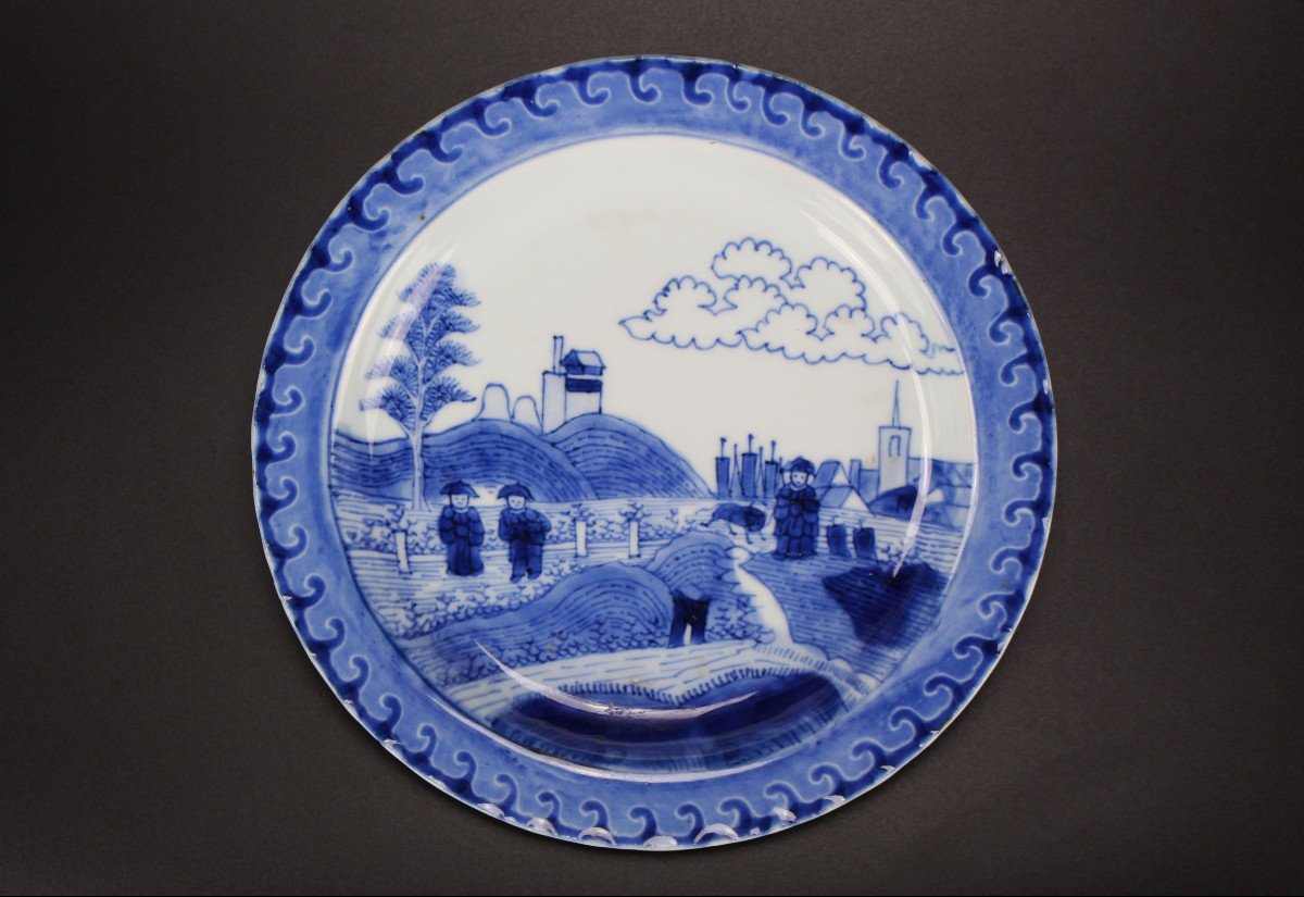 Assiettes En Porcelaine Chinoise Yongzheng XVIIIe Siècle Dynastie Qing Plats Van Frytom Deshima-photo-5