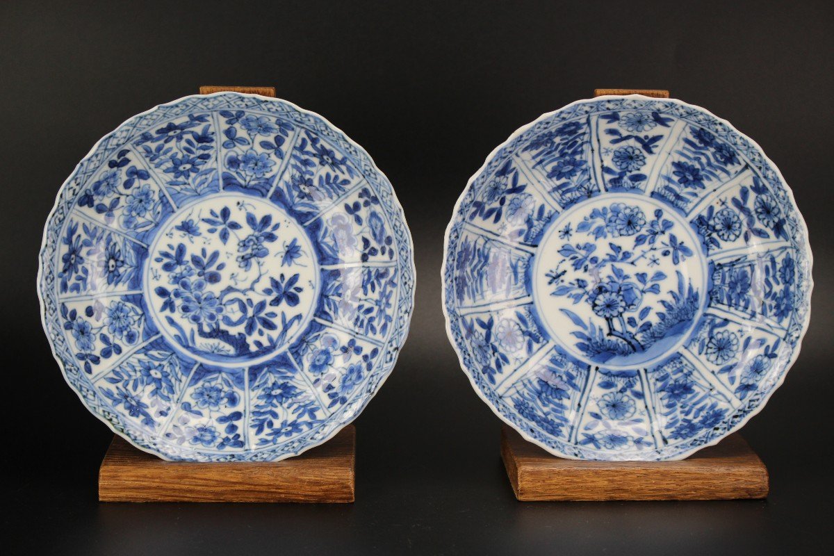 Kangxi Chinese Porcelain Blue And White 18th Century Qing Dynasty Cups And Saucers 14 Pieces-photo-3